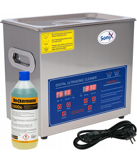 Ultraskaņas tīrītājs Sonix PS-20A 3,2L + 1L šķīduma