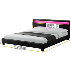 Šiuolaikiška minkšta lova „PARIS LED" -J