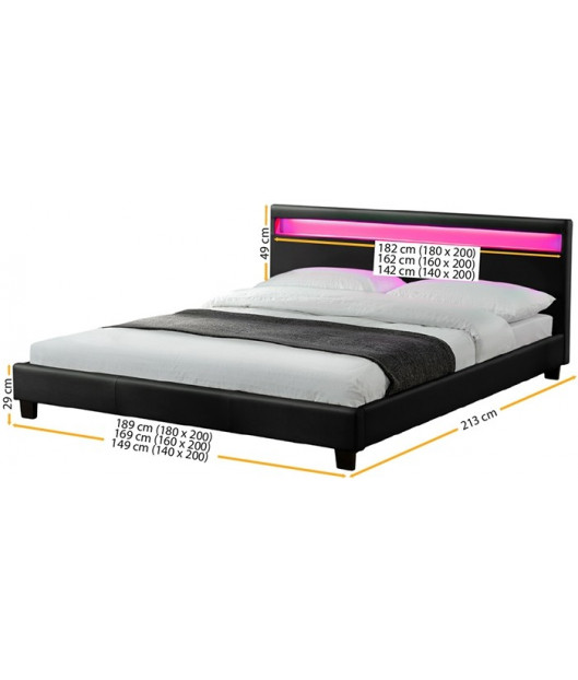 Šiuolaikiška minkšta lova „PARIS LED" -J