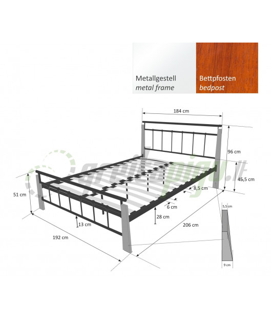 METALINĖ MIEGAMOJO LOVA 5072 -HS