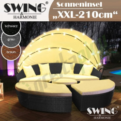 LED Poliratano gultas Sun Island XXL - 210cm - EVE